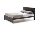 LIT AKIRA 160X200 GRIS ANT/BLANC CIRE A/SOMMIER