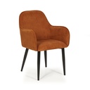 FAUTEUIL AUDE PANA RED RUSSET 57X60X48/67/87 TISSU COLORIS ROUILLE