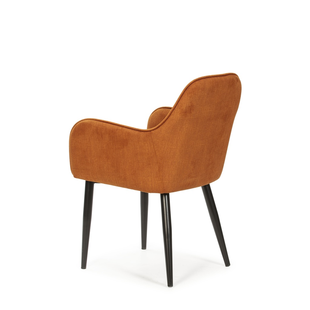 FAUTEUIL AUDE PANA RED RUSSET 57X60X48/67/87 TISSU COLORIS ROUILLE