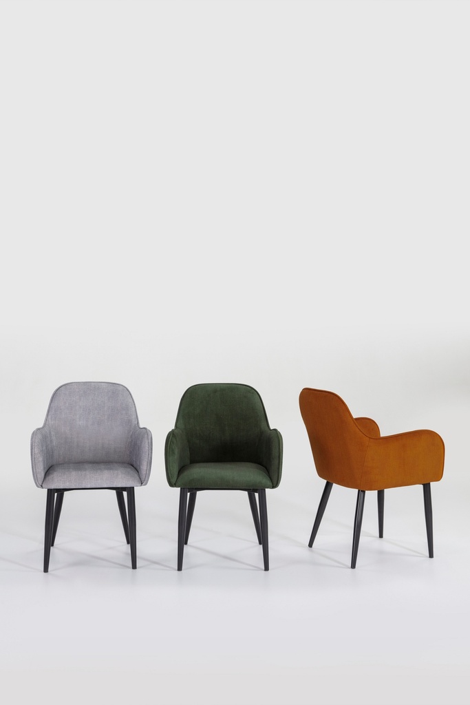 FAUTEUIL AUDE PANA RED RUSSET 57X60X48/67/87 TISSU COLORIS ROUILLE