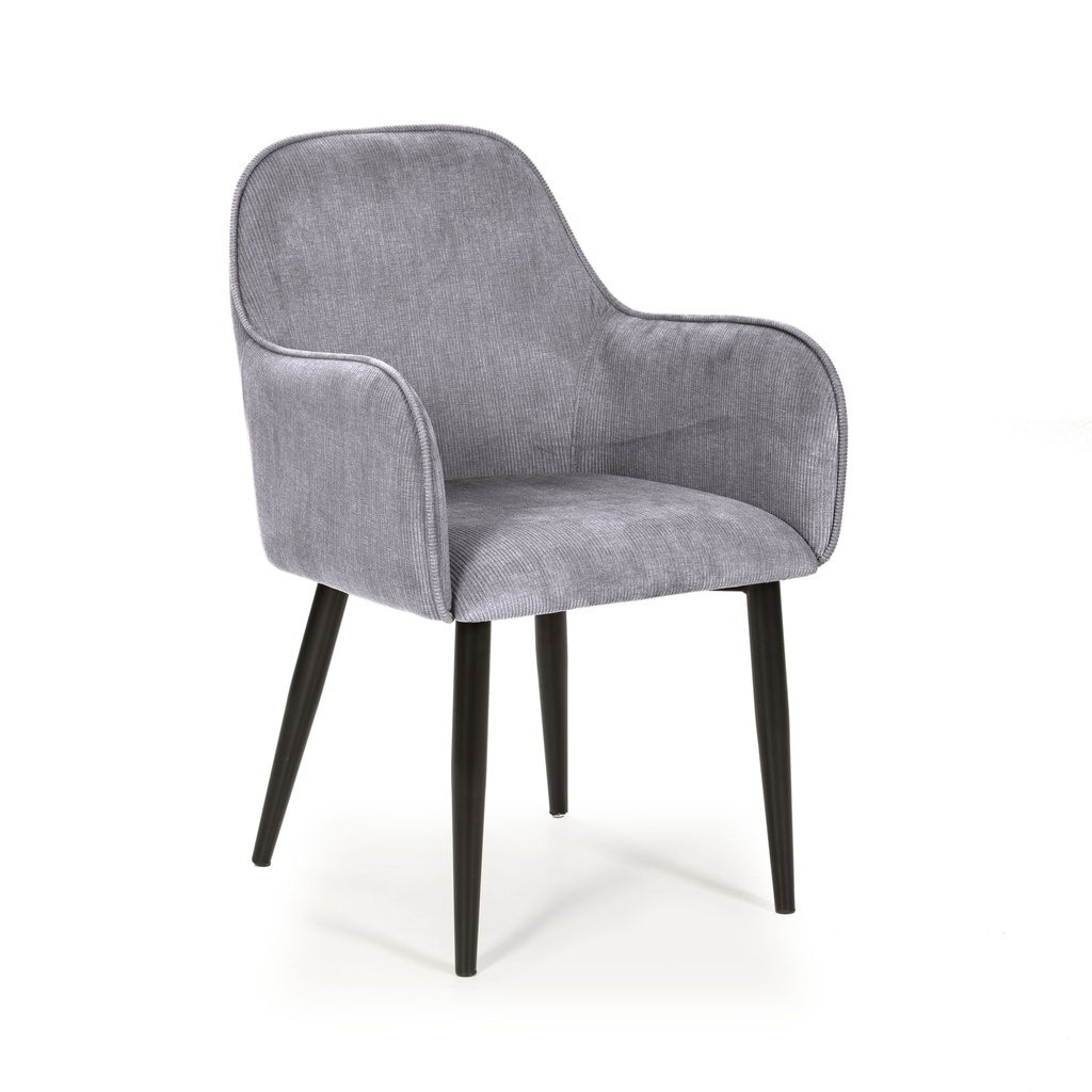 FAUTEUIL AUDE PANA GRIS 57X60X48/67/87 TISSU COLORIS GRIS