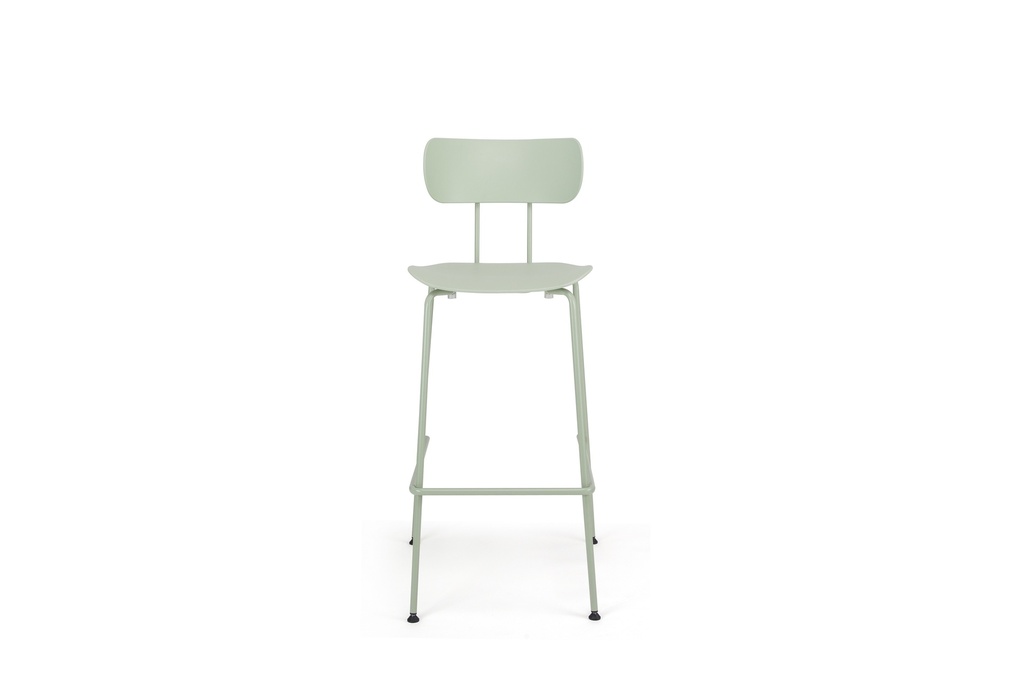 TABOURET FOX VERT CLAIRE  PIEDSVERT 43X55X79/108  POLYPROPYLENE ET PIEDS METAL