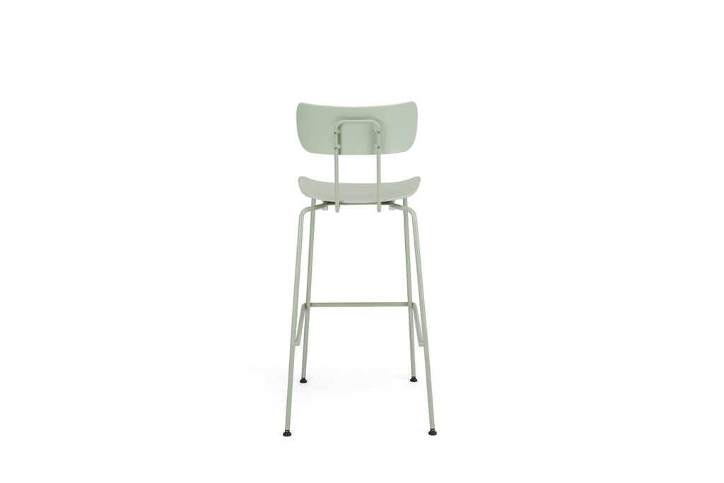TABOURET FOX VERT CLAIRE  PIEDSVERT 43X55X79/108  POLYPROPYLENE ET PIEDS METAL