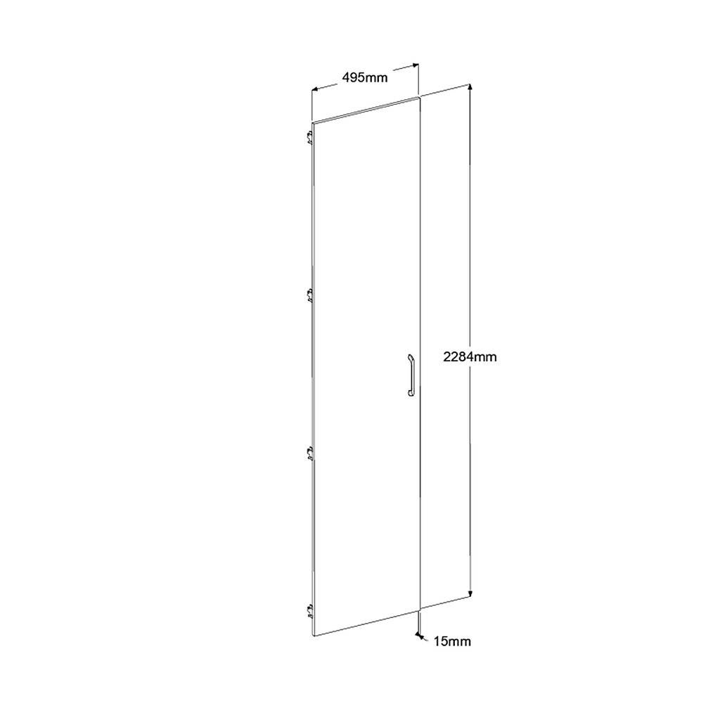 PORTE DRESSING EXTENSO L49,9XH229XP1,5 BLANC BRILLANT