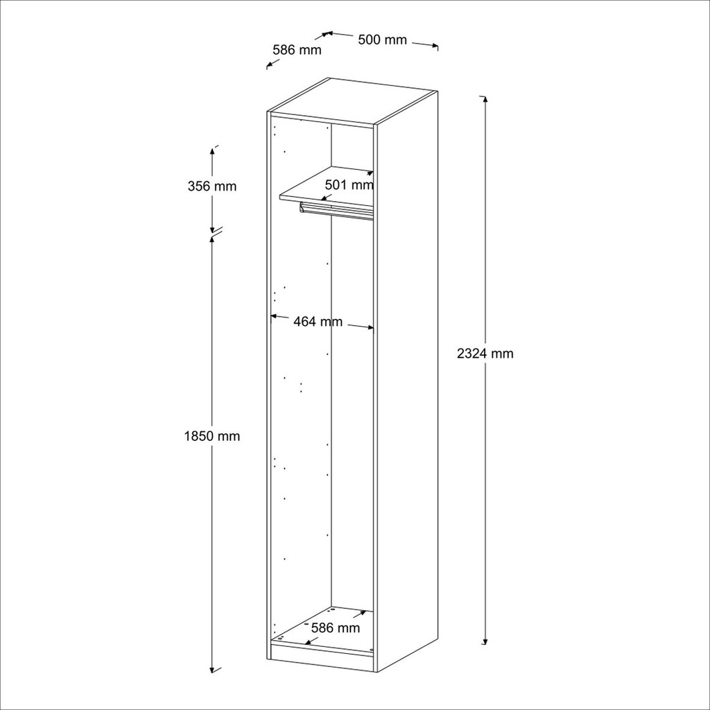STRUCTURE DRESSING EXTENSO L50XH232XP59 BLANC