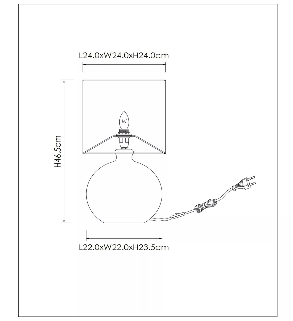 LAMPE DE TABLE 1XE14 VERT 
