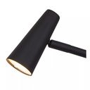 STIRLING - Lampadaire Rechargeable - Batterie/Piles - LED 3 StepDim - 1x3W 2700K - Noir - Dimensions L x l x h : 28 cm x 20 cm x 137,5 cm