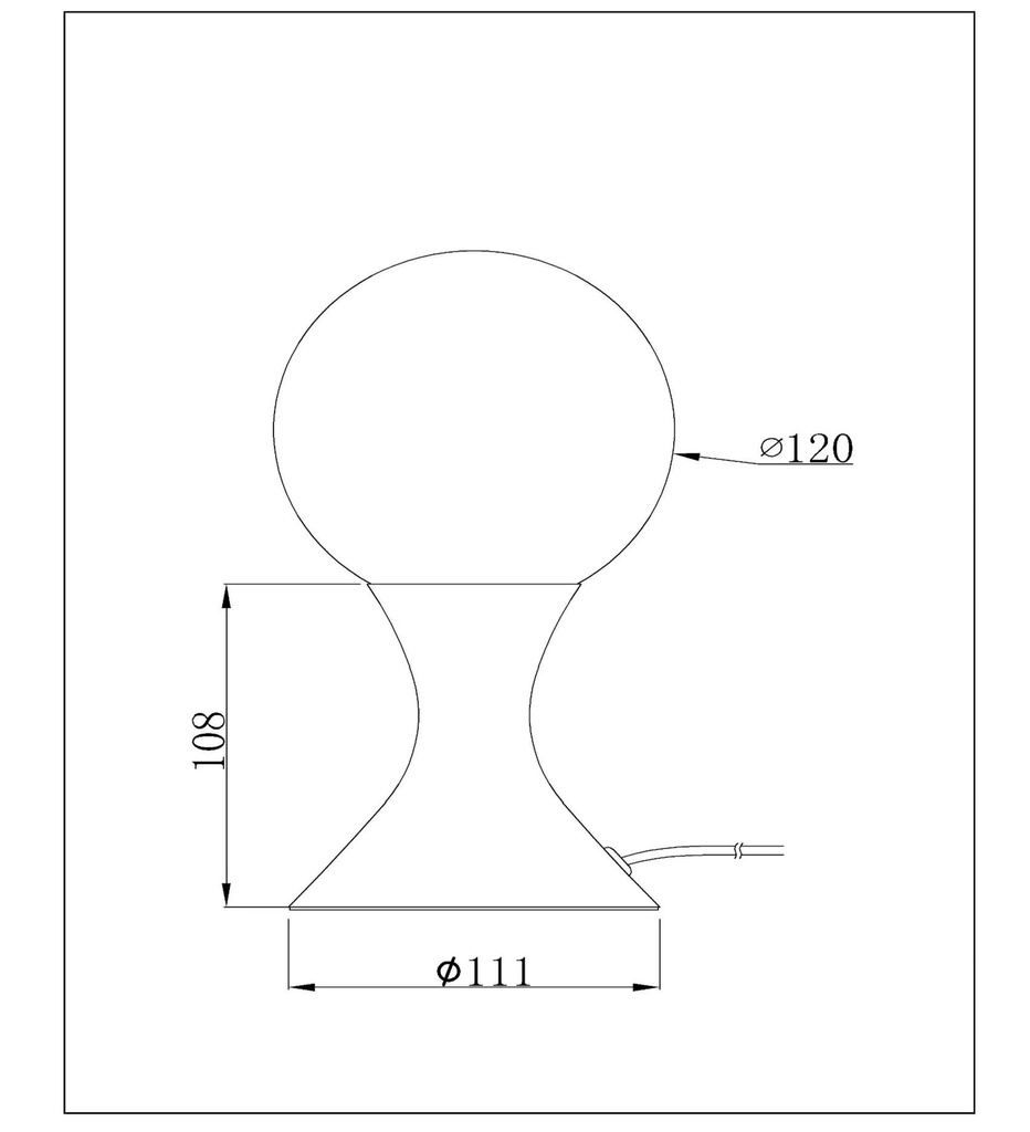 Lampe de table - Ø 12 cm - 1xG9 - Or Mat / Laiton