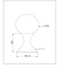 Lampe de table - Ø 12 cm - 1xG9 - Or Mat / Laiton