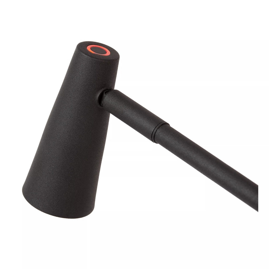 STIRLING - Lampe de bureau Rechargeable - Batterie/Piles - LED 3 StepDim - 1x3W 2700K - Noir -
 Dimensions L x l x h : 30,5 cm x 14 cm x 47,5 cm
