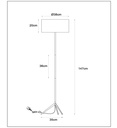 TONDO - Lampadaire - Ø 38 cm - 1xE27 - Or Mat / Laiton