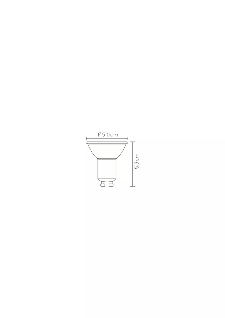 MR16 - Ampoule led - Ø 5 cm - LED Dim. - GU10 - 1x5W 3000K - Noir
