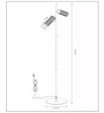 CLUBS - Lampadaire - 2xGU10 - Blanc - Dimensions L x l x h  : 22 cm x 22 cm x 140 cm