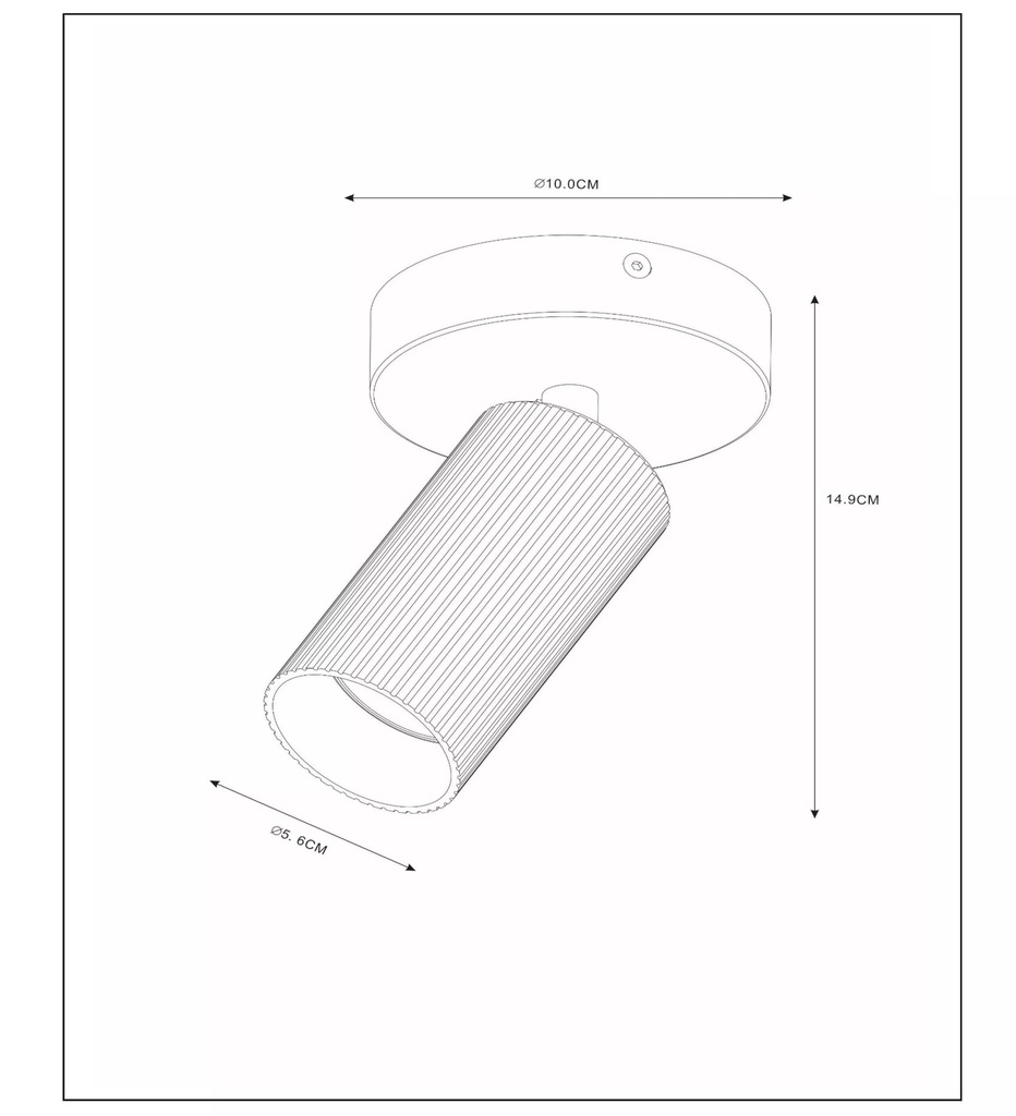 SPOT PLAFOND 1XGU10 BLANC 