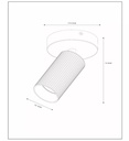SPOT PLAFOND 1XGU10 BLANC 