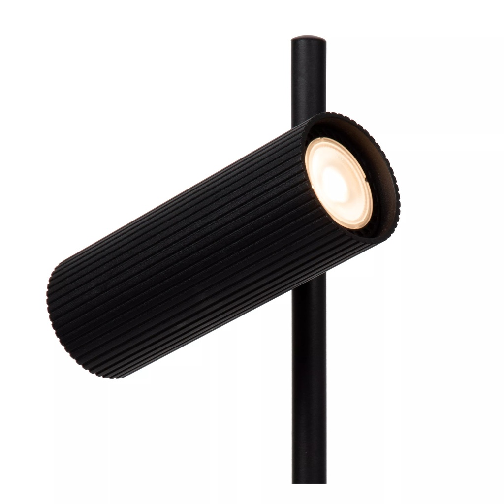 CLUBS - Lampe de bureau - 1xGU10 - Noir - Dimensions L x l x h :15 cm x 15 cm x 42 cm