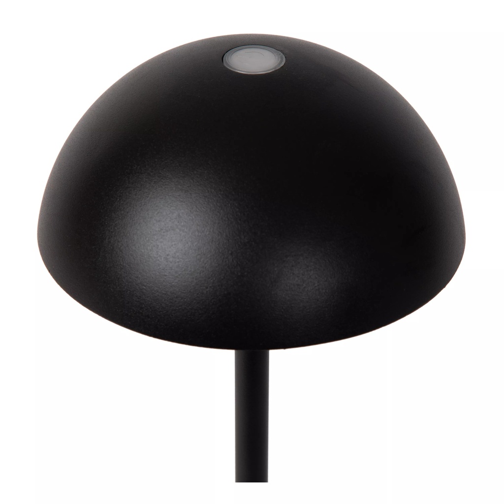 JOY - Lampe de table Rechargeable Intérieur/Extérieur - Batterie/Piles - Ø 12 cm - LED Dim. - 1x1,5W 3000K - IP54 - Noir