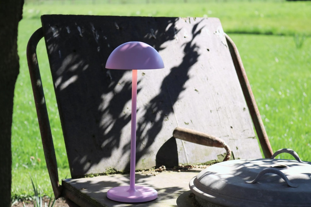 JOY - Lampe de table Rechargeable Intérieur/Extérieur - Batterie/Piles - Ø 12 cm - LED Dim. - 1x1,5W 3000K - IP54 - Rose