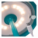 JOY - Lampe de table Rechargeable Intérieur/Extérieur - Batterie/Piles - Ø 12 cm - LED Dim. - 1x1,5W 3000K - IP54 - Turquoise