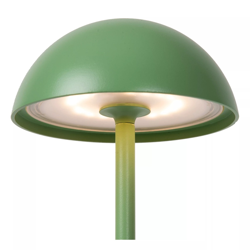 JOY - Lampe de table Rechargeable Intérieur/Extérieur - Batterie/Piles - Ø 12 cm - LED Dim. - 1x1,5W 3000K - IP54 - Vert