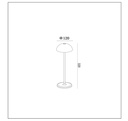 JOY - Lampe de table Rechargeable Intérieur/Extérieur - Batterie/Piles - Ø 12 cm - LED Dim. - 1x1,5W 3000K - IP54 - Vert
