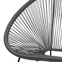 Le "Cabana" Sofa 2places résine Gris Anthracite 4 pieds 137 x 92 x 85cm