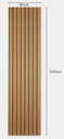 Panneau de placage en bois à larges rayures Chêne OAK  600MM x 2400MM x 13.2MM