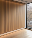 Panneau mural décoratif en bois à larges rayures Chêne OAK  600MM x 2400MM x 13.2MM