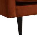 CANDICE CANAPE 3 PLACES VELOUR  AMBRE AGGLOMERE