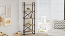 ETAGERE DUSAN 58CM SEPET/NOIR METAL 5 NIVEAUX