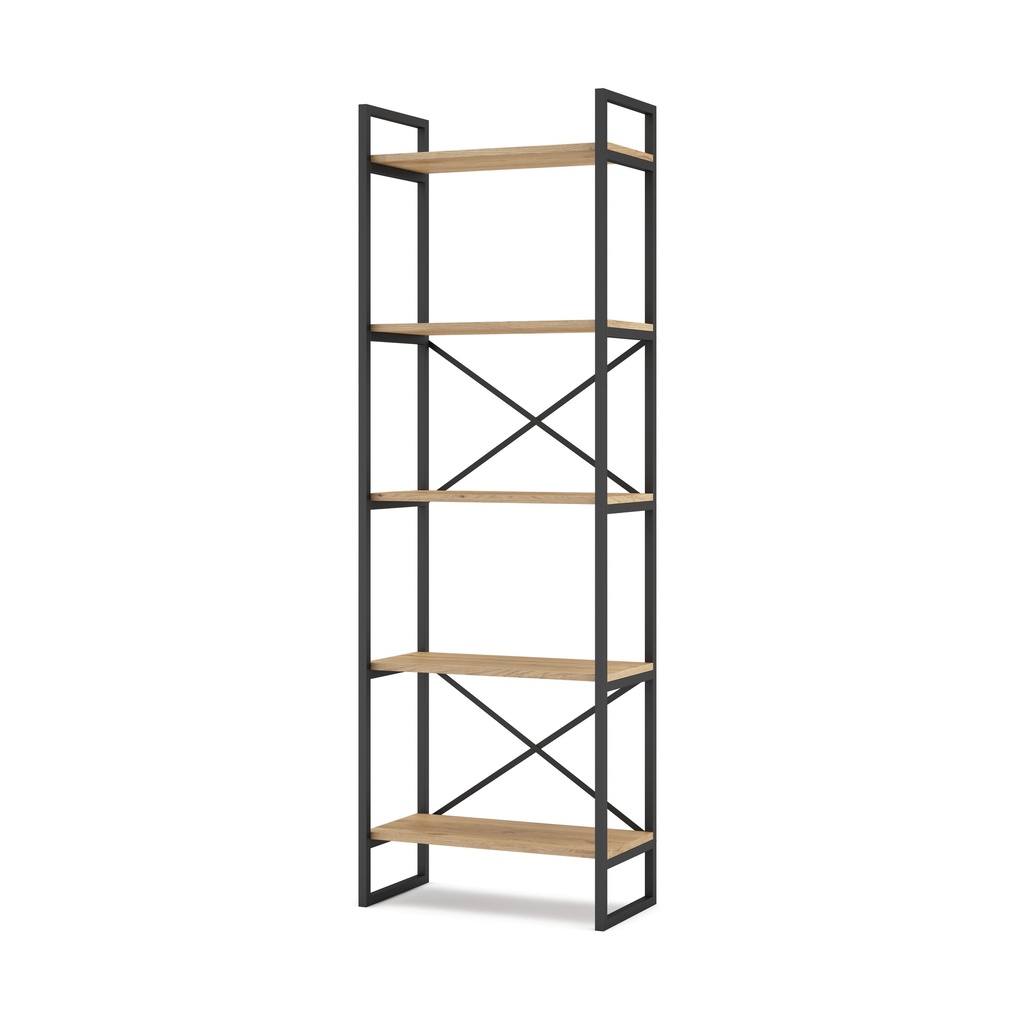 ETAGERE DUSAN 58CM SEPET/NOIR METAL 5 NIVEAUX
