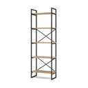 ETAGERE DUSAN 58CM SEPET/NOIR METAL 5 NIVEAUX