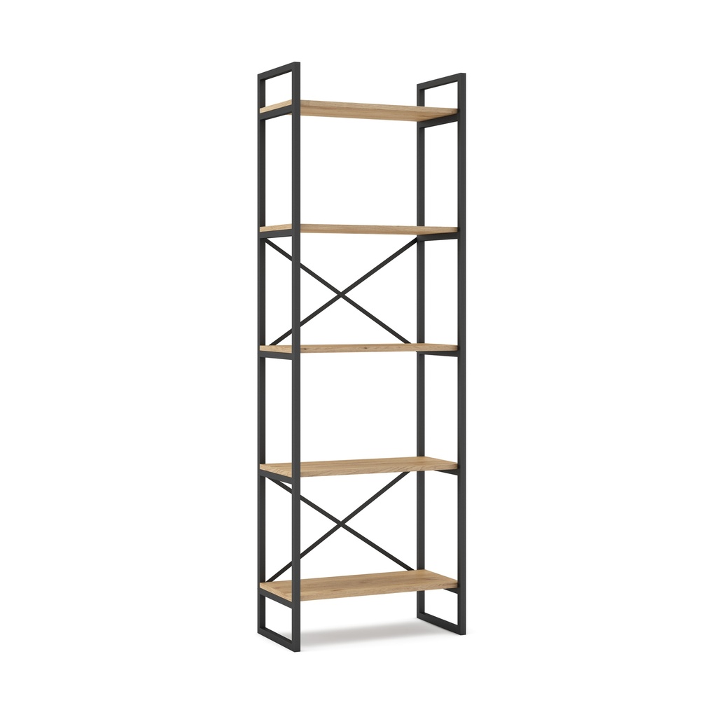 ETAGERE DUSAN 58CM SEPET/NOIR METAL 5 NIVEAUX