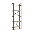 ETAGERE DUSAN 58CM SEPET/NOIR METAL 5 NIVEAUX