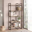 ETAGERE DUSAN 87.5CM SEPET/NOIR METAL 5 NIVEAUX DIM : 87.5 × 30 × 175 cm
