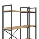 ETAGERE DUSAN 87.5CM SEPET/NOIR METAL 5 NIVEAUX DIM : 87.5 × 30 × 175 cm
