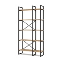 ETAGERE DUSAN 87.5CM SEPET/NOIR METAL 5 NIVEAUX DIM : 87.5 × 30 × 175 cm