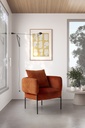 17814 FAUTEUIL ARUNI TISSU BRIQUE 78X75X48/73