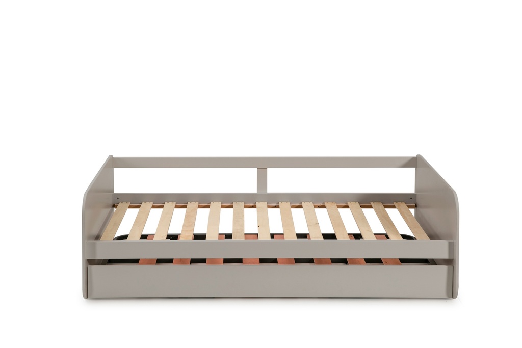 LIT GIGOGNE REDONA 90X190 GRIS A/SOMMIER 195X105X60