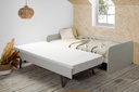 LIT GIGOGNE REDONA 90X190 GRIS A/SOMMIER 195X105X60