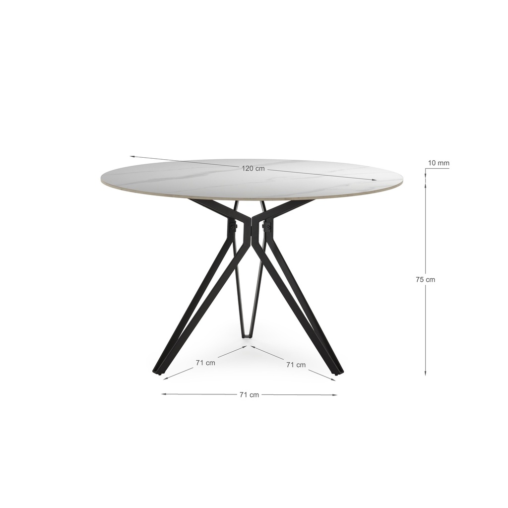 17760 TABLE RONDE AINA DIAM/120 CM