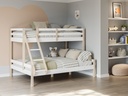 16670 LIT SUPERPOSE LIVIA 90/140X190 BLANC CIRE/BLANC