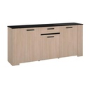 BUFFET HELMA CH BROOKLYN/BLACK Style contemporain - L 182 x P 40 x H 80 cm