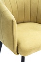 15831 FAUTEUIL PIVOTANT ENKA TISSU MOUTARDE 61X60X49/68/81
