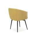 15831 FAUTEUIL PIVOTANT ENKA TISSU MOUTARDE 61X60X49/68/81