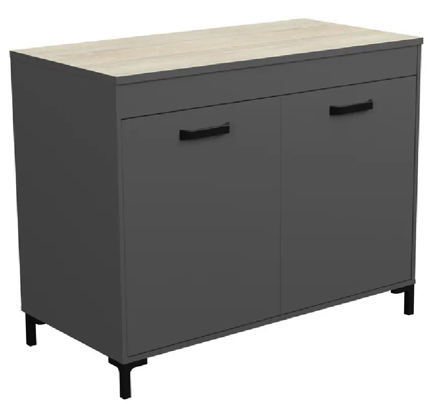 MOOVE MEUBLE BAS CUISINE 2PO L.118,4 H.95,2 P.60 cm (EN 2 COLIS : 0430B21Z+0430B22Z)