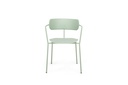 CHAISE FOX VERT CLAIRE/PIED VERT 4P/C