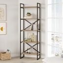 ETAGERE DUSAN 58CM SEPET/NOIR METAL 5 NIVEAUX DIM : 58 X 30 X 175CM