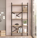 ETAGERE DUSAN 87.5CM SEPET/NOIR METAL 5 NIVEAUX DIM : 87.5 × 30 × 175 cm