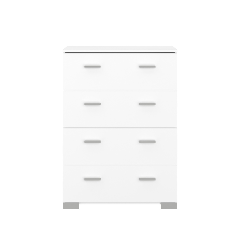 COMMODE GALAXY 4 TIROIRS BLANC : L77 x H106 x P40